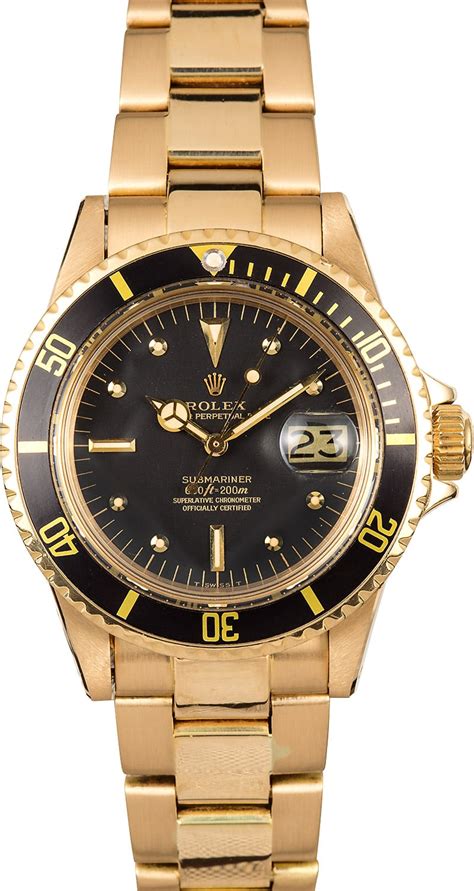 vintage rolex yellow face|rolex submariner 18k yellow gold.